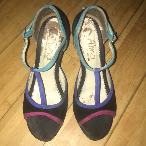 Alma Tango Fête MardiGras Argentina Suede Stilettos - Picture 7 of 9